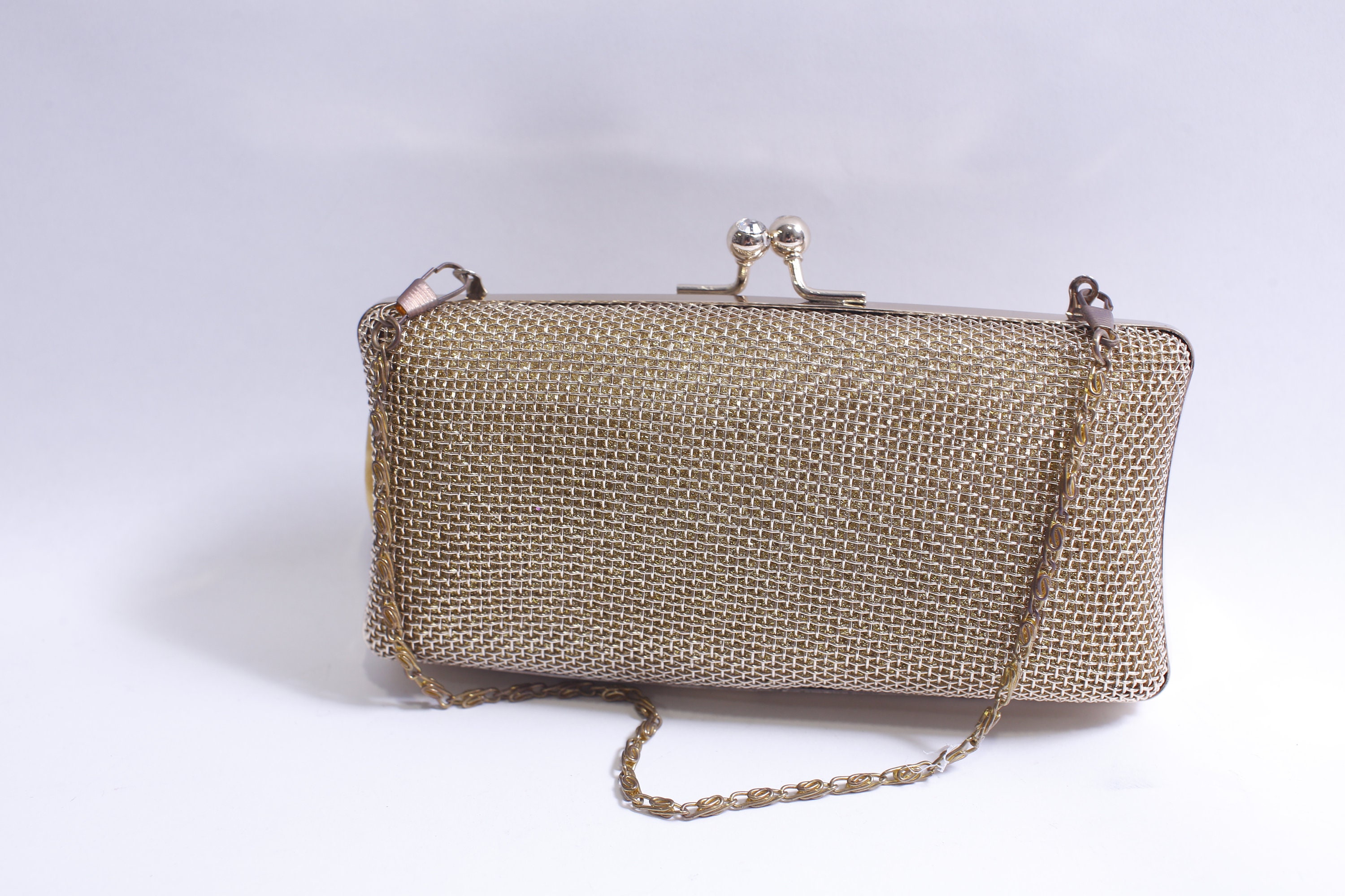 Vintage 1990s Crystal Clutch - Rare, New in Box | skullznbunniez Vintage Rare Hard Case Hand Bag Clurtch main image 1