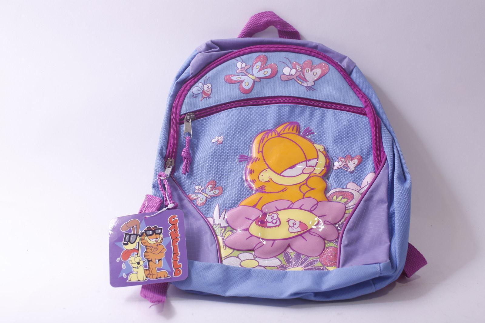 Garfield, Backpack, Blue, Fast Forward, Children, Vintage, Fashion