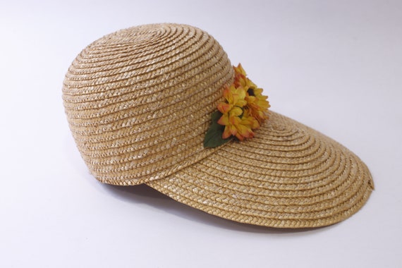 Wicker Hat With Sunflowers, Beach, Sun Visor Hat, Summer 