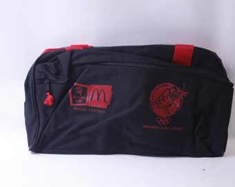 Sac pour les Jeux olympiques de 2000 à Sydney, marques McDonald's et Coca-Cola, noir-rouge, sac de sport, souvenirs, ~ 240502-SHC SHC-005