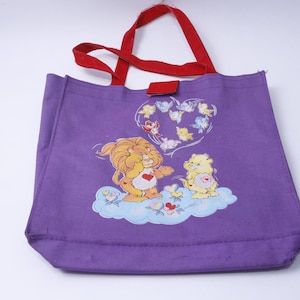 Care Bear Cousins, Purple, Handbag, Grosery Bag, Red Handles, Vintage, Photo Prop, Design, Outfit, Collection ~ 20-01-30