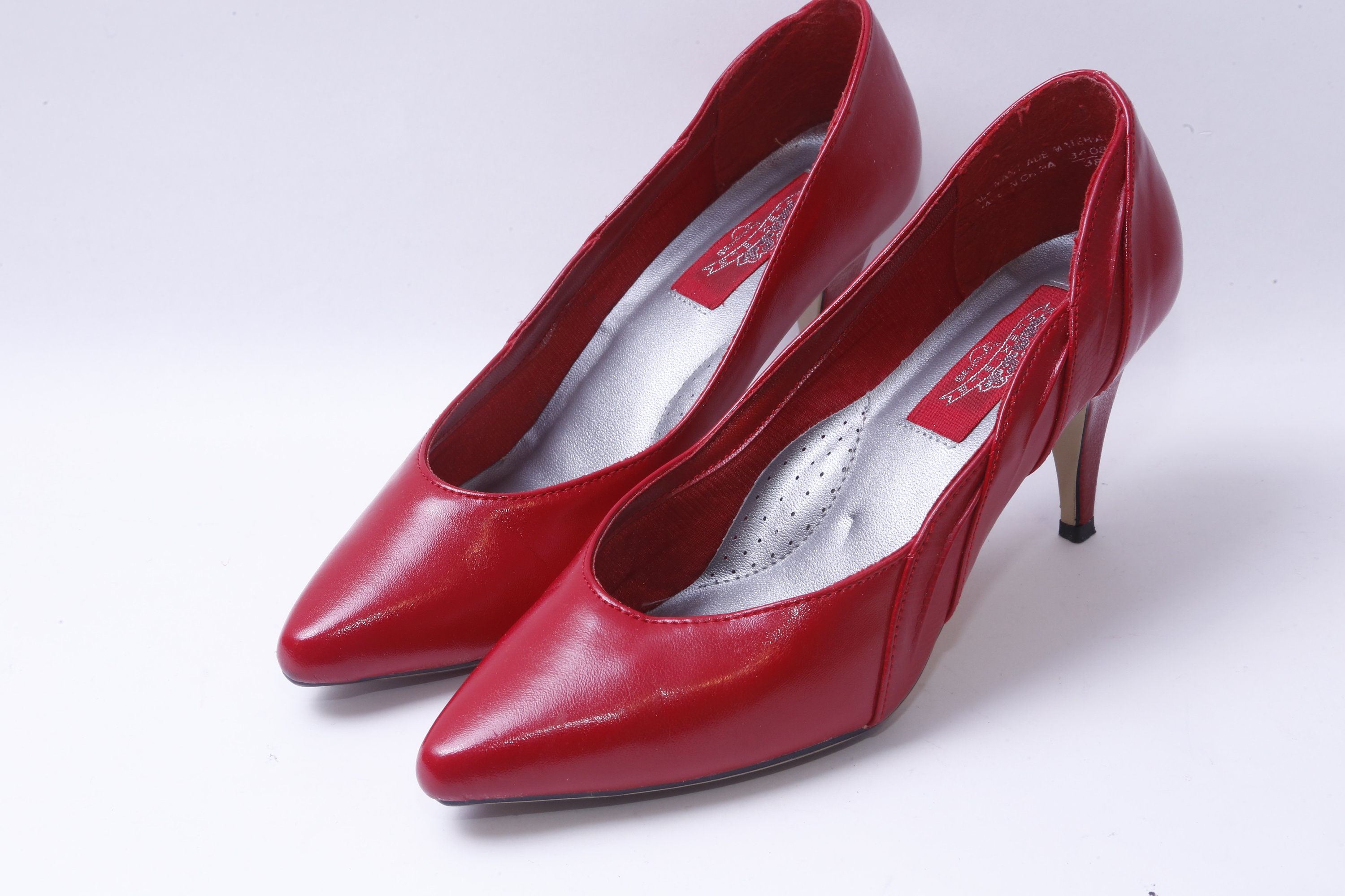 90s Soft Flexible Highlights Red Heels Shoes Pumps High - Etsy UK