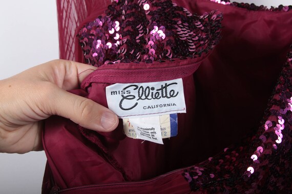 Gorgeous 1970's Vintage Deep Red Evening Dress, B… - image 10