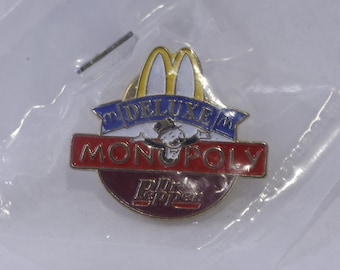 McDonald's, distintivo Dr Pepper do monopólio do funcionário, luxo, raro não utilizado, acessório, vintage, colecionável, ~ 240520-SHC SHC-027