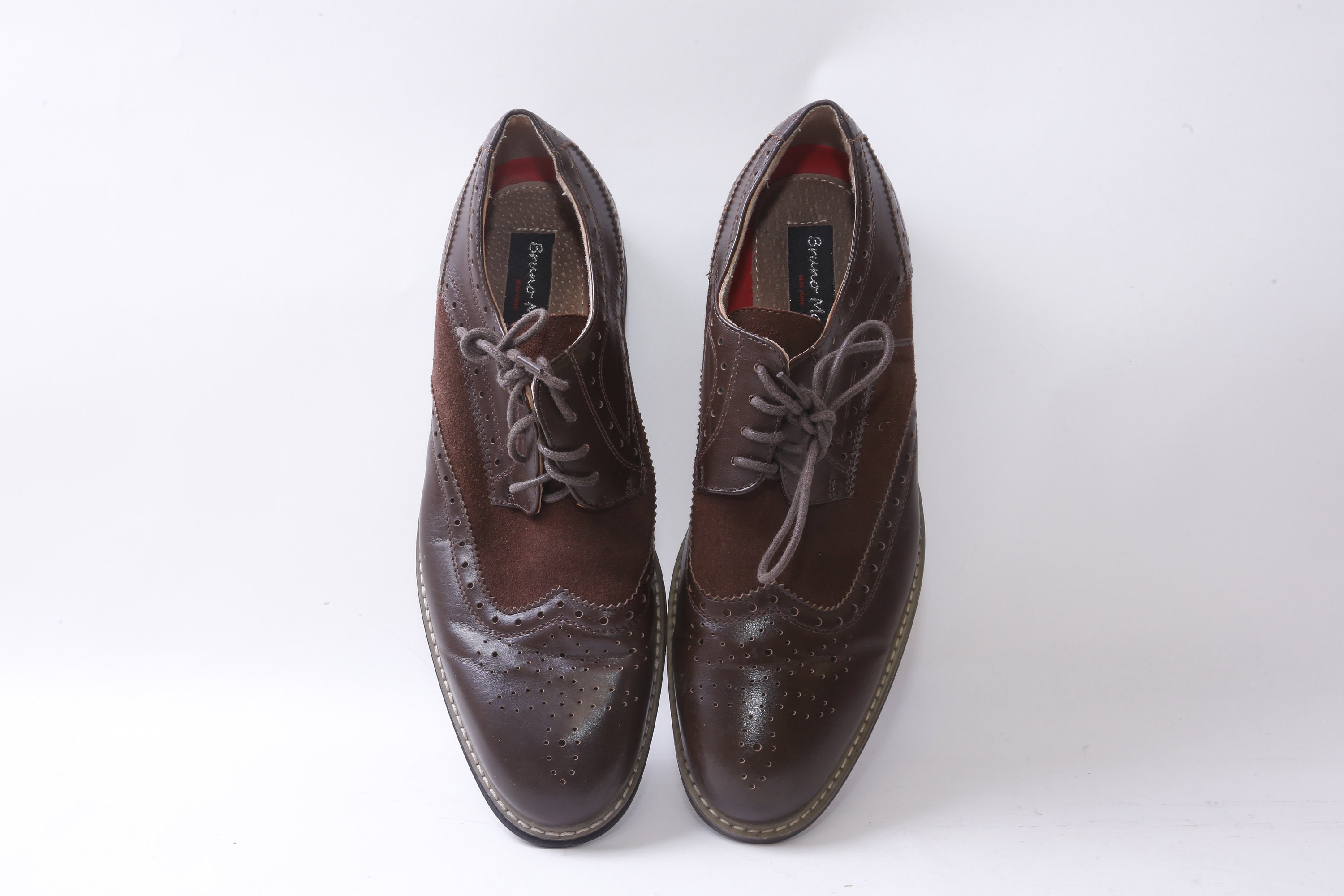 Bruno Marc Scarpe Uomo Eleganti Classiche Scarpe Uomo da Ginnastica Stringate Derby Oxford la Tomaia in PU,Size 41,Marrone,SBOX2318M