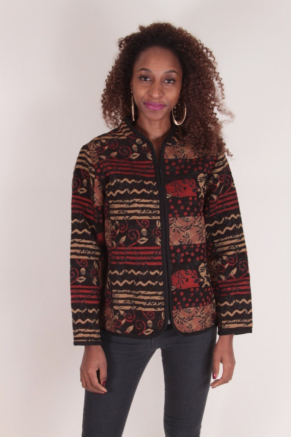 Carpet Jacket, Studio Works Petite, Ethnic, Warm, Tapestry, Small
