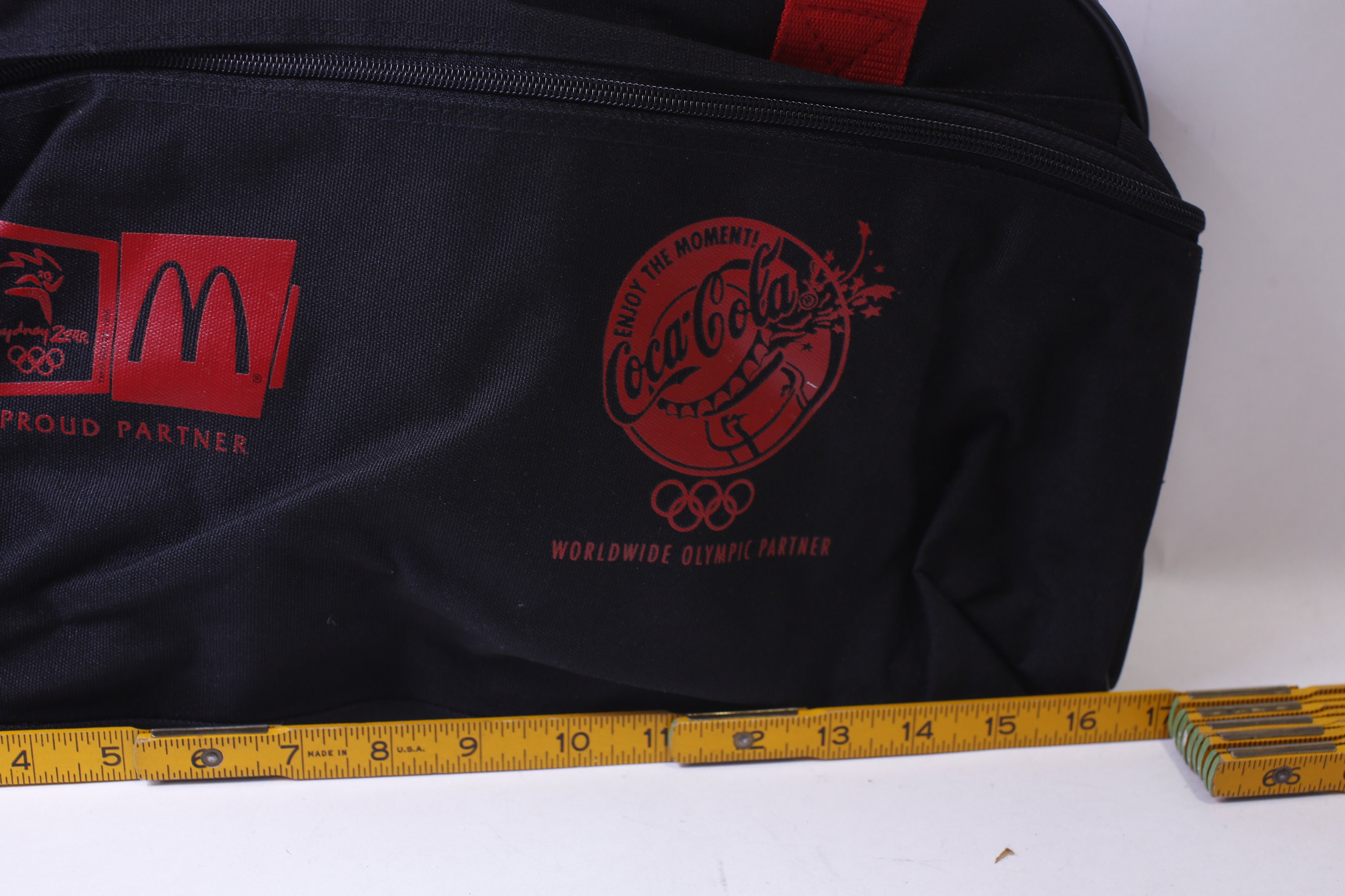 Sydney 2000 Olympics Bag, Mcdonald's and Coca-cola Branding, Black