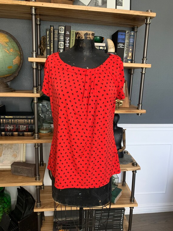 【muguet】drost border tops/RED BEST SELLER – Redtop