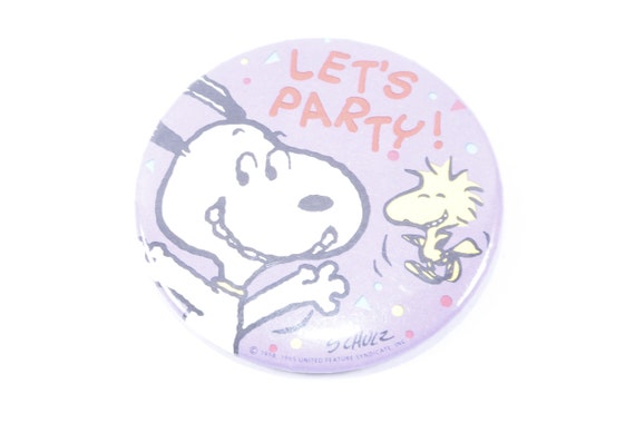 Peanuts, Snoopy, Let's Party, Purple, Pin, Badge,… - image 1