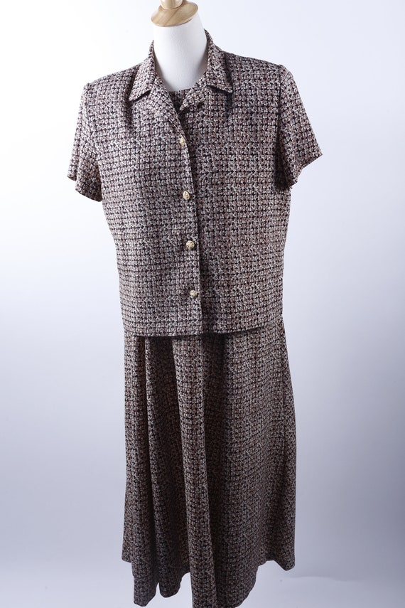 Matronly, Ugly, 1980s, Brown Flower, Sleeveless Dress, Jacket, Short Sleeves, Open Collar, Leslie Fay, Clothes, Outfit, Vintage, ~ 20-01-22 - Etsy Matronly, Ugly, 1980s, Brown Flower, Sleeveless Dress, Jacket, Short Sleeves, Open Collar, Leslie Fay, Clothes, Outfit, Vintage, ~ 20-01-22 - Etsy