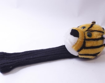 Tiger Golf Club Head, Wood or Driver, Headcover, Eye-catching, Golf Bag Accessory, Gift Idea, ~ 241003-DIAF 1277