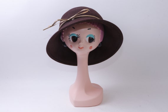 Preston & York, Brown, Fedora Hat, Thin Yellow Belt, Women display picture 1