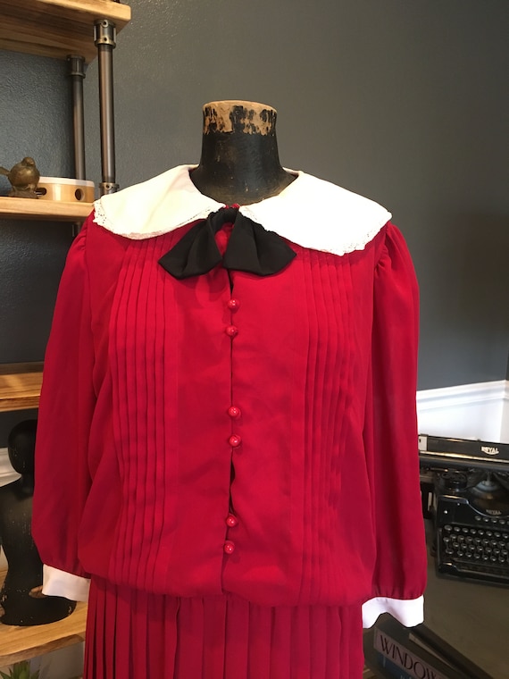【タグ付き】Lumignon Ribbon collar knit dress Lumignon Ribbon collar spring knit dress