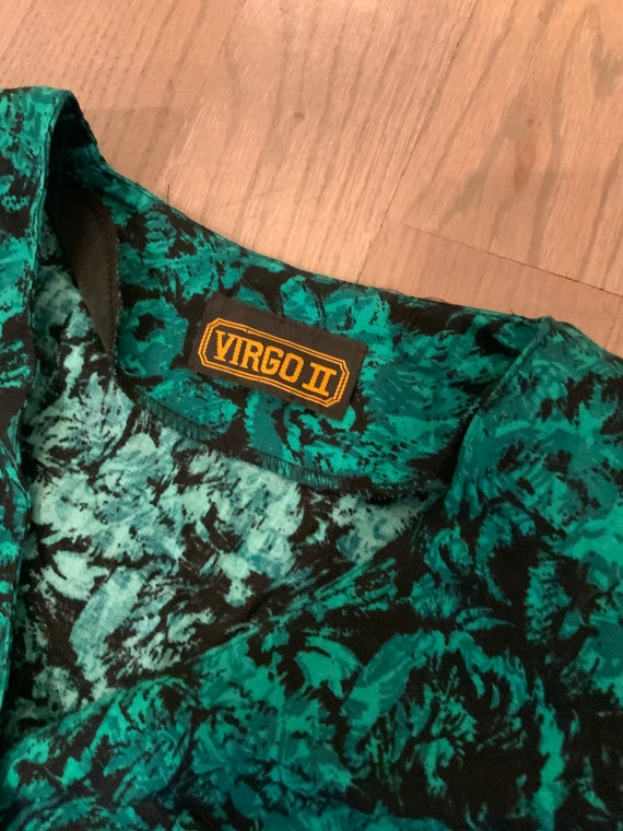 green emerald velvet dress Green Snake Print Dress main image 1