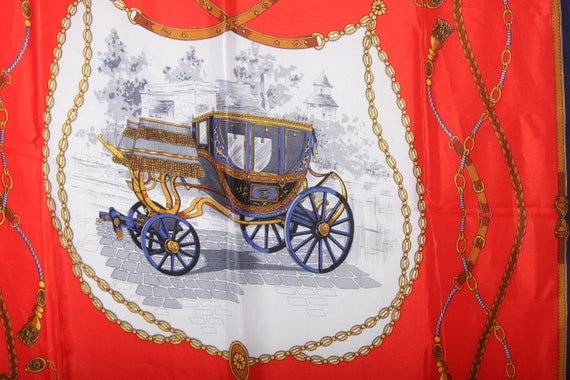 Gorgeous Stagecoach, Red, Scarf, Carriage, Painti… - image 2