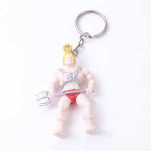 MOTU, Masters of the Universe, He-Man, beeldje, sleutelhanger, sleutelhanger, sleutelhanger, hangend, vintage, verzamelobject, ~ 1216
