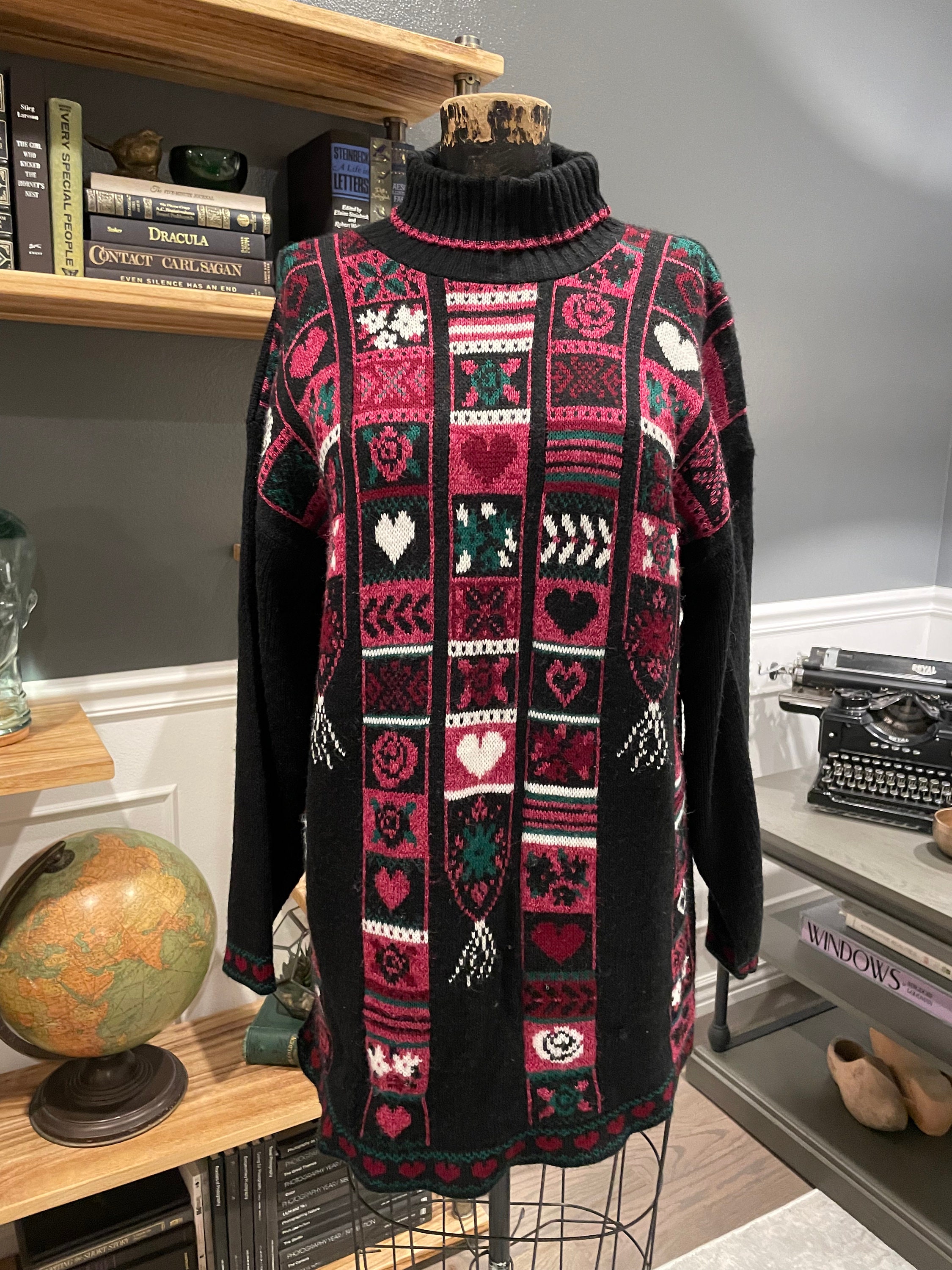 Ugly Sweater Pullover Turtleneck Long 