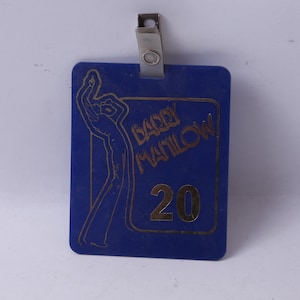 Back Stage Pass Barry Manilow 20, Blu, Targhetta con nome, Musica, Souvenir, Targhetta identificativa, Targhetta per borsa da palestra, Etichetta, Vestito, Accessorio, Vintage, ~ M-25-07
