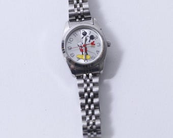 Reloj de pulsera analógico Disney, años 80, Mickey Mouse, digital, años 90, vintage, coleccionable, regalo, 250416-WH 193