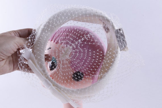 White, Summer, Evening, Hat With Tiny Net, Bow, B… - image 2