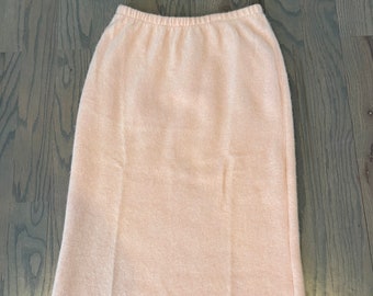 Calvin Klein, Cashmere, Skirt, Wheat, Beige, Elastic Waist,  Warm, Winter, Fashion, Clothes, Outfit, Vintage, ~20-01-856