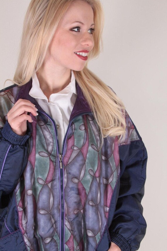 1980s, Patterned, Puffy Jacket, Shiny Jacket, Puf… - image 3