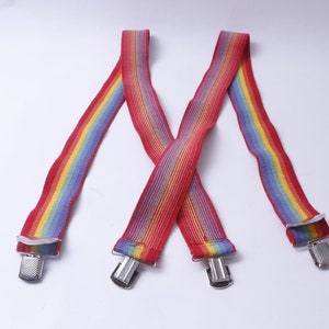 Zac's Alter Ego Bretelle Uomo Arcobaleno - Multicolore Per Gay Zac's Alter Ego Bretelle Uomo Arcobaleno - Multicolore Per Gay