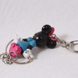Disney Minnie Mouse Swing Ring Keyring Vintage Hanging Figure ~ 260423-WH 1094 image 2