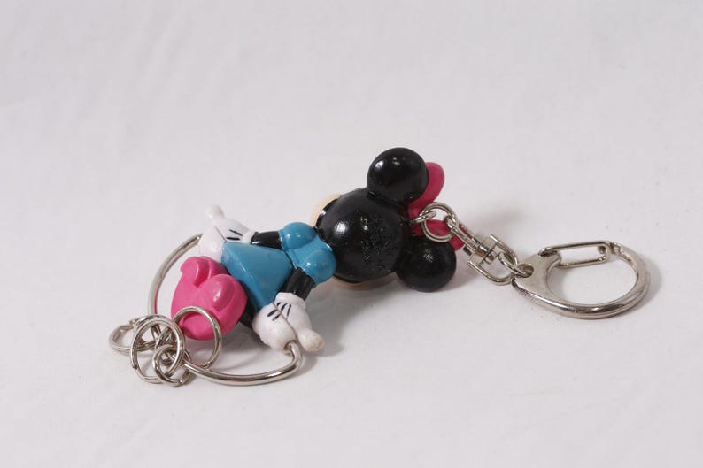 Disney Minnie Mouse Swing Ring Keyring Vintage Hanging Figure ~ 260423-WH 1094 image 2