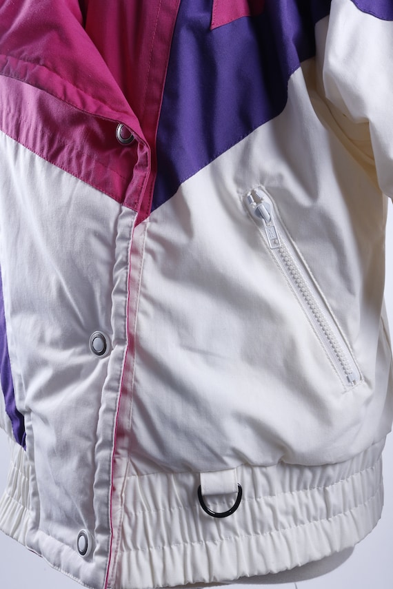 Parachute Jacket, 1980s, 90s, Skii Jacket, White,… - image 5
