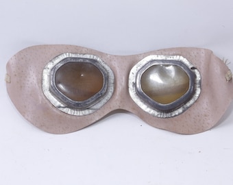 1950s Child Goggles, Safety Glasses, Swimming, Retro, Metal Rubber, Sports, Accessory, Clothes, Vintage, ~ M-19-06
