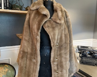 Mincara, Russel Taylor, Brown, Faux Fur Coat, Jacket Style, Long Sleeve, Big Buttons, Warm, Winter, Clothes, Outfit, Vintage, ~ 20-01-1090