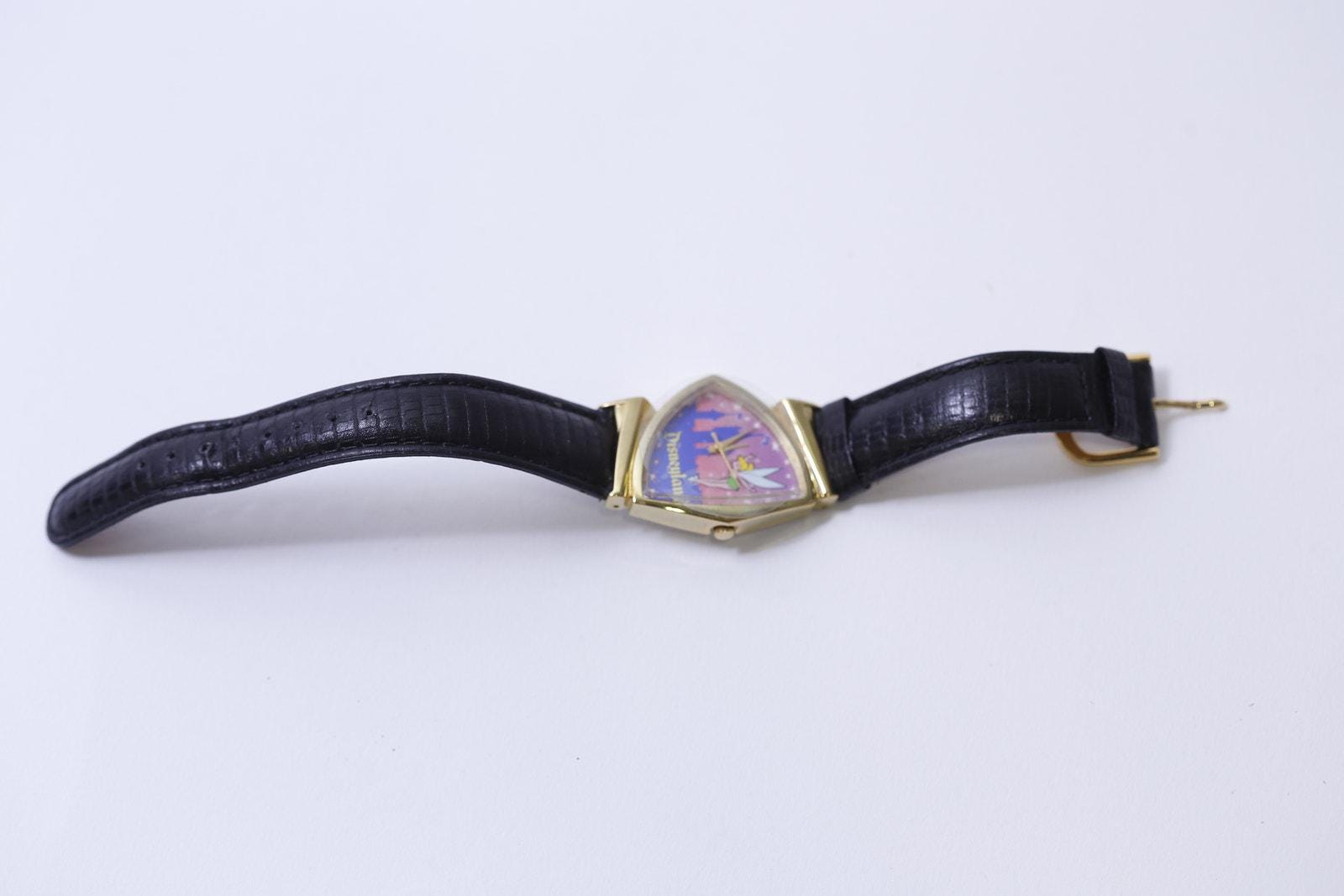 Triangle Watch Retro Disneyland, Tinker Bell, Triangular, Leather Band, Team Pride, 1995 ...