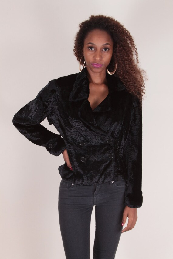 Floppy Velvet Jacket, Large, Button Up, Super Sof… - image 1