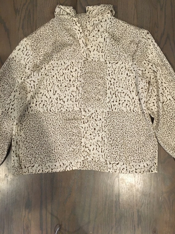 White, Blouse, Pullover, Tiger Pattern, Long Slee… - image 5