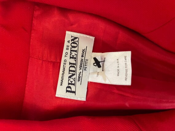 Pendleton, Red, Suit Jacket, Blazer, Long Sleeves… - image 9