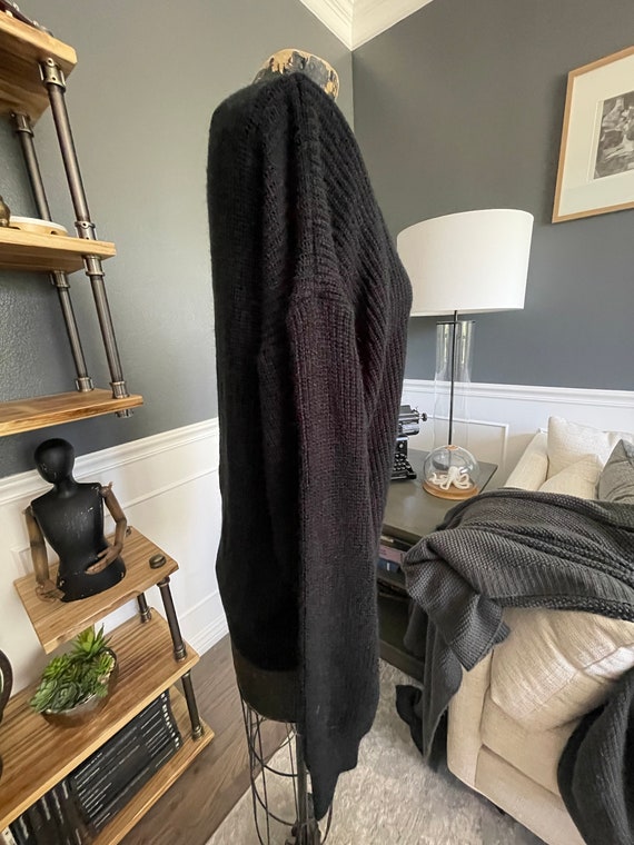 Rito, Oversized, Brown, Solid, Sweater, Open Coll… - image 2