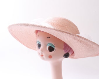 Pink, Bow, Women's Hat, Fascinator, Mini Hat, Old Style, Fashion, Cocktail, Accessory, Clothes, Outfit, Vintage, ~220918-GWWJ 346
