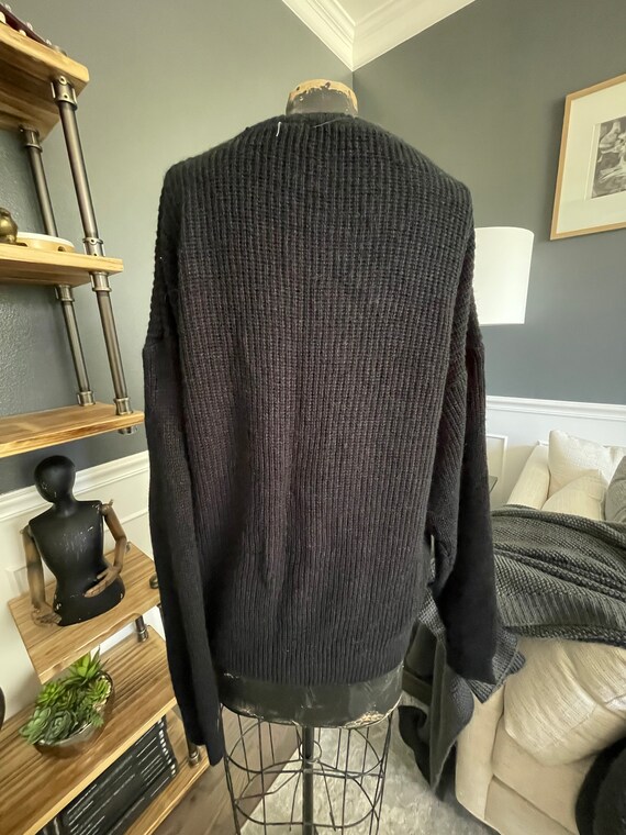 Rito, Oversized, Brown, Solid, Sweater, Open Coll… - image 3