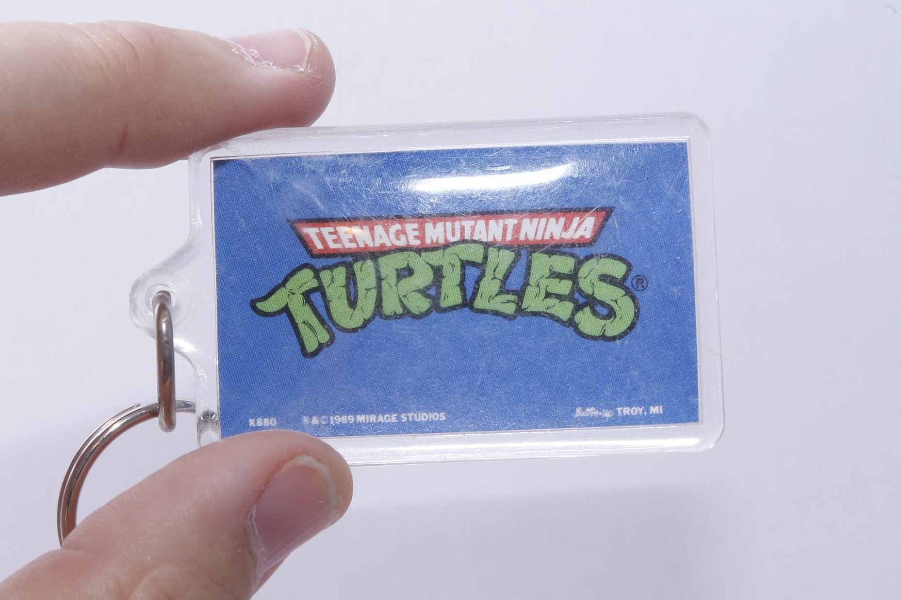Turtles, Teenage Mutant Ninja, Movie, Logo, Mirage Studios, Button-up,  1989, Key Chain, Key Ring, Keychain, Hanging, Vintage, ~ M-17-02 - Etsy, image size:1857x1238