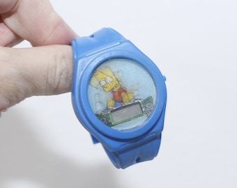The Simpsons, Bart Simpson, Holographic, Digital Watch, Blue, Accessory, TV Show, Cartoon Character, Children, Vintage, ~ 230319-79935 1020
