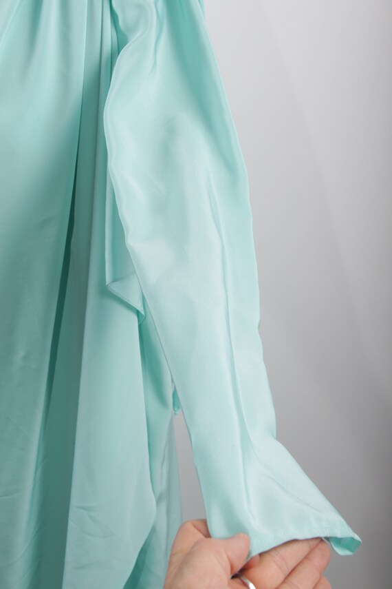 1970's Formal, Tunic Dress, Robin's Egg Blue, Long, T… Gem