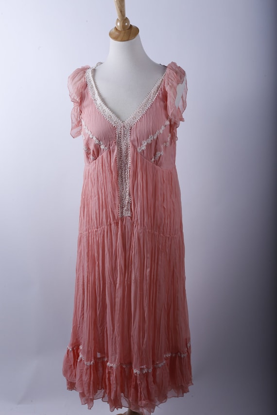 Long Peach Dress, Red, Patterns, Lace, Sleeveless, Ka… Gem