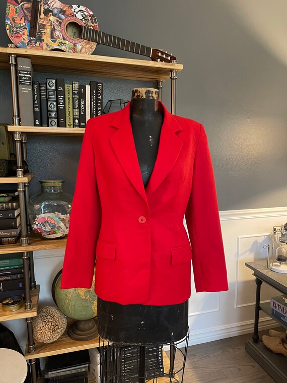 Pendleton, Red, Suit Jacket, Blazer, Long Sleeves… - image 1