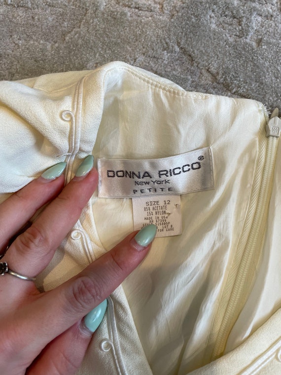 80s Donna Ricco, White, Dress, Dress Suit Look V … - image 6