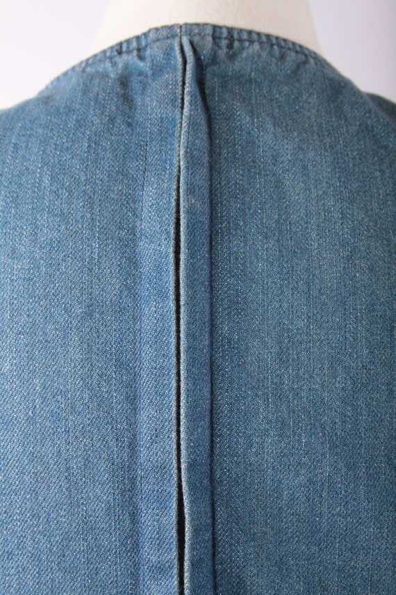 Blue, Jeans, 70s, Vest, Small Pocket, Fake Pocket… - image 6