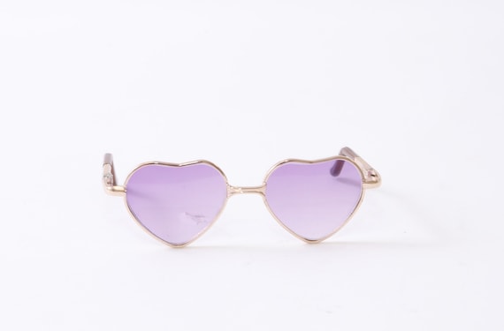 Doll Size Sunglasses, Eyewear, Child, Purple, Glasses, Heart Shape,  Retro, Fashion, Outfit, Accessory, Clothes, Vintage, ~20-01-135