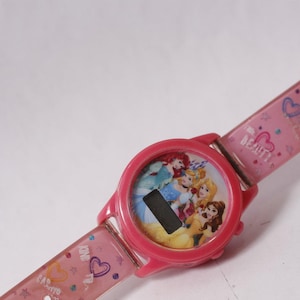 Disney Princess Digital Watch 1990s Pink Vintage Collectible ~ 260402-WH 1063 Disney Princess Female Children main image 4