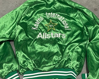 Kearns International All Stars, Green, Gym Jacket, 1993, Aurora Sportswear, Size M, Workout, Street, Athletic, Outfit, ~ 230624-GS 77