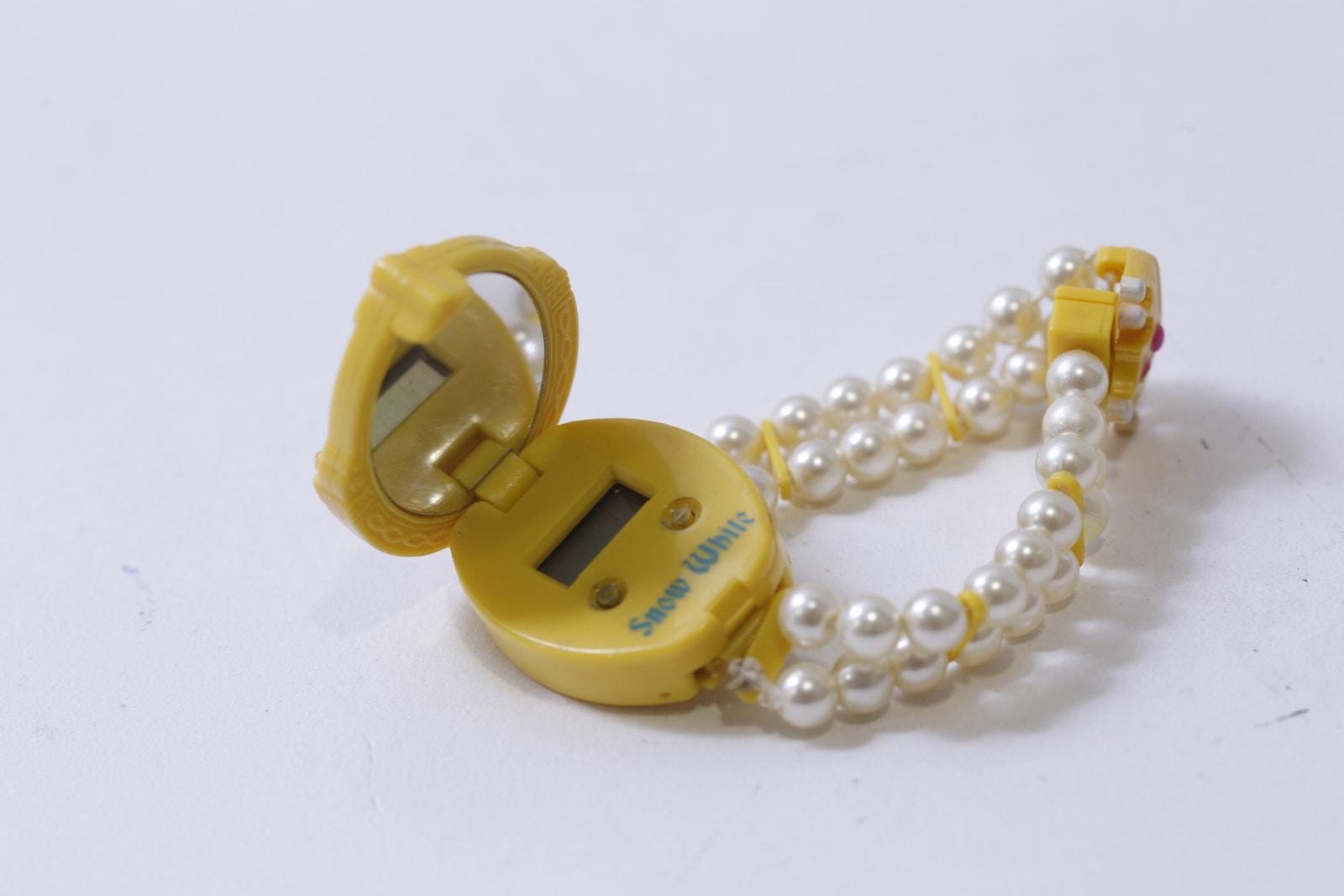 Disney, Childs, Snow, White, Flip, Top, Mirror, Wristwatch